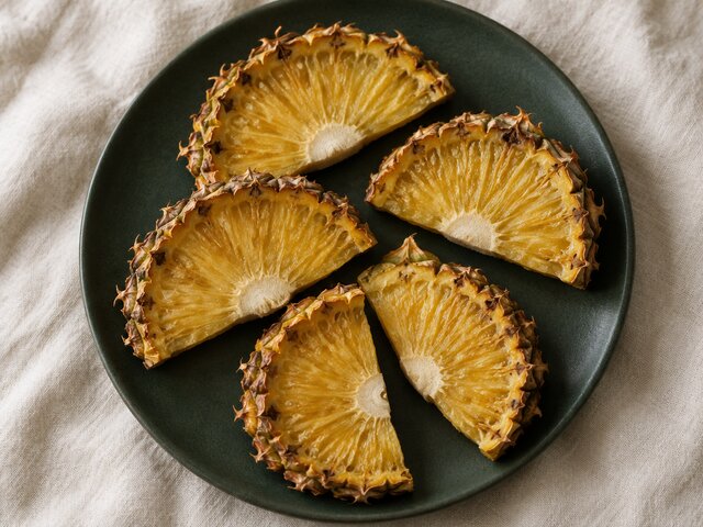 Demi-rondelles d'ananas séchées